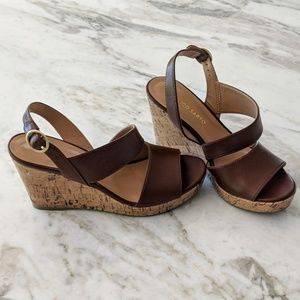 Franco Sarto Cork Wedge Sandals